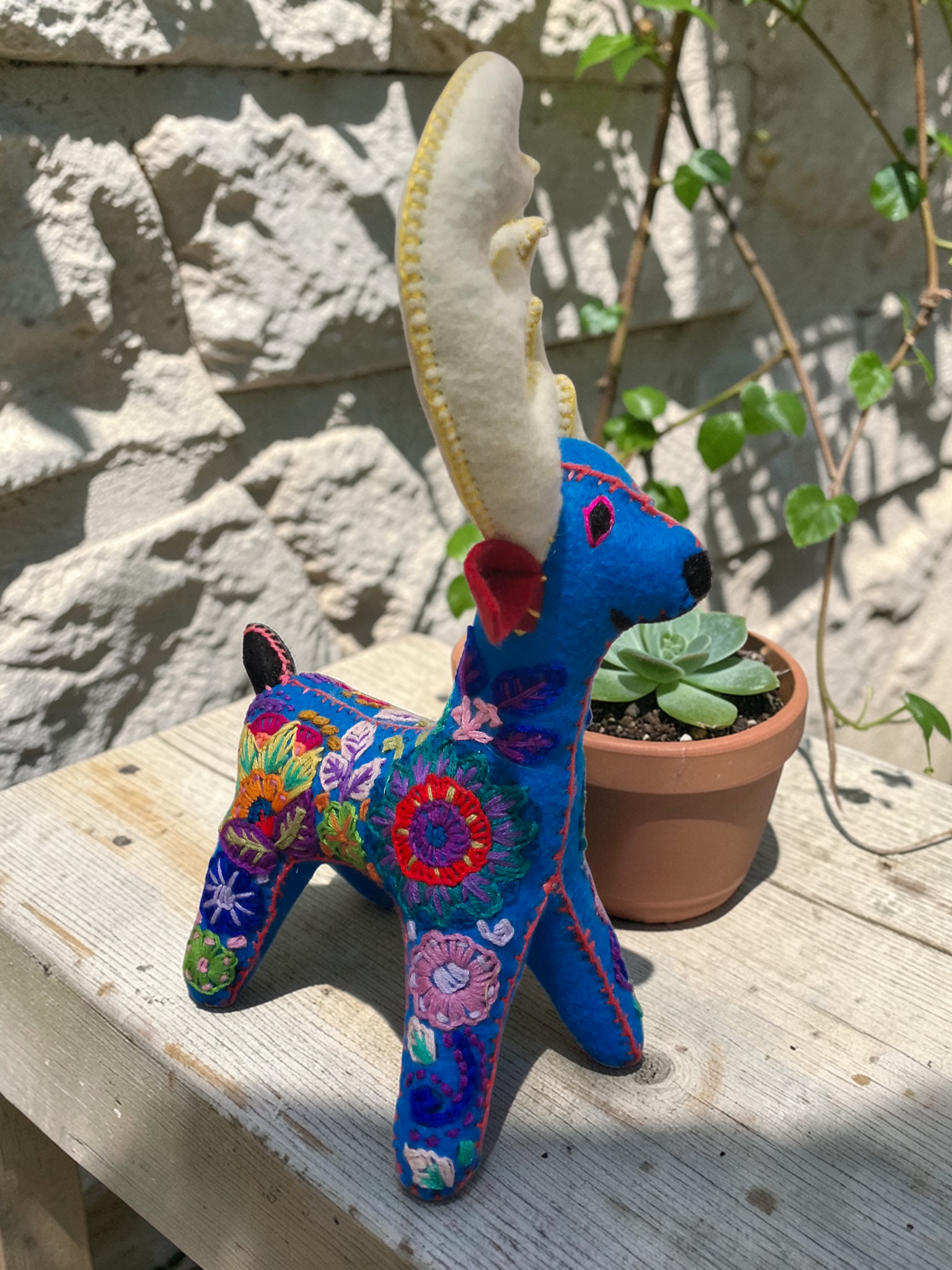 Embroidered Felt Deer Plush