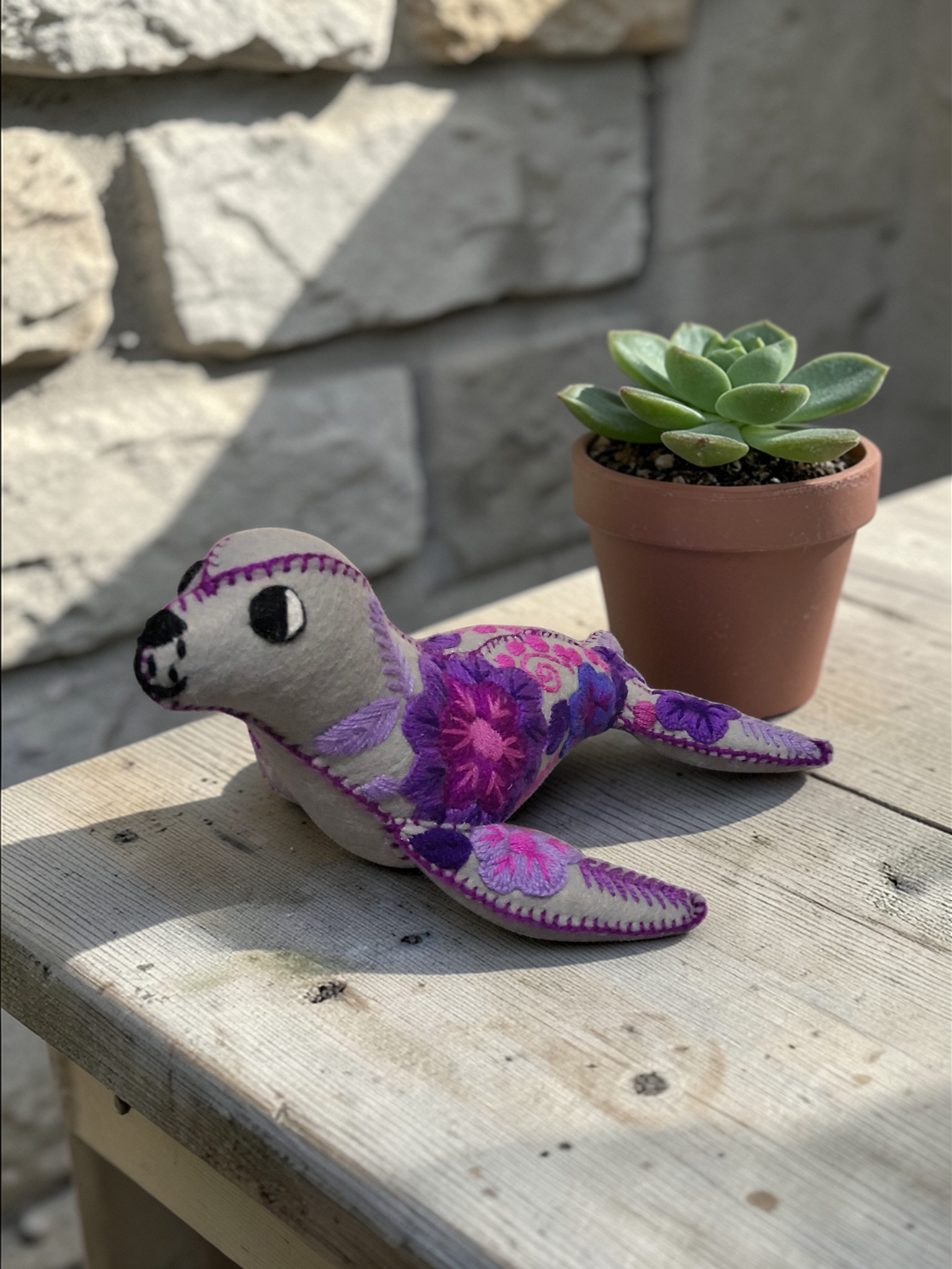 Plush Patchwork Seal