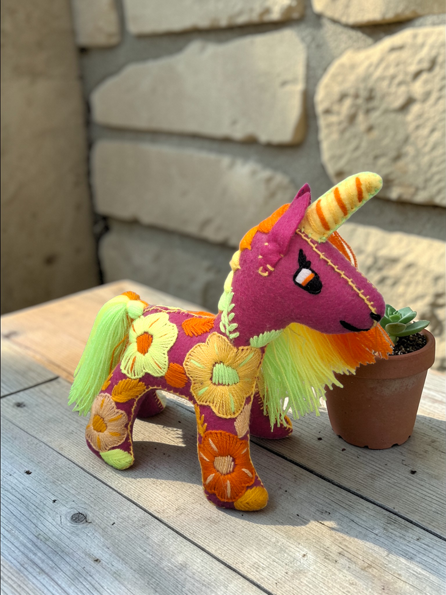 Embroidered Unicorn Plush