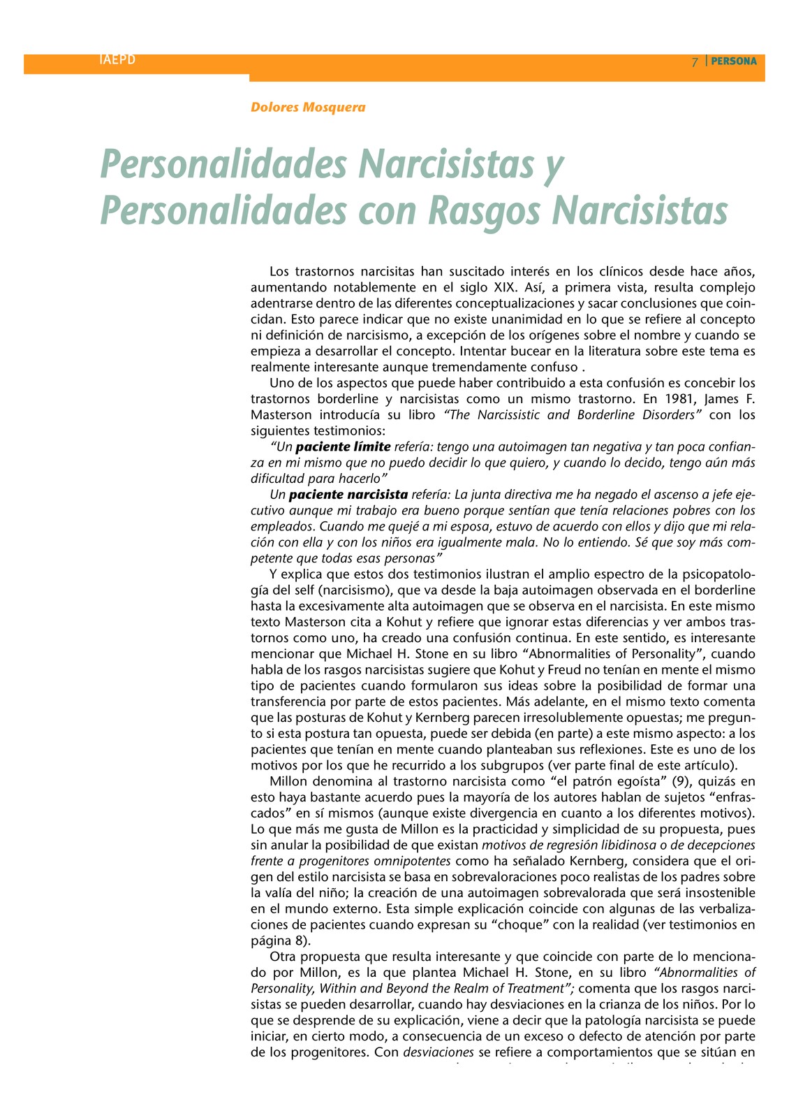 Personalidades narcisistas