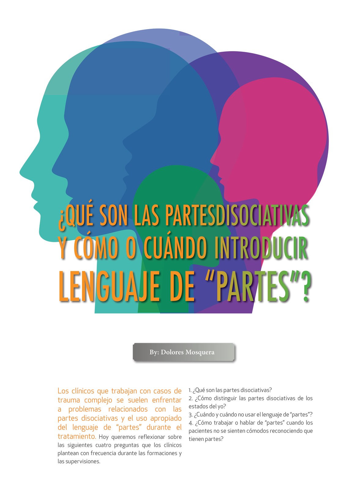 Que son las partes disociativas Mosquera 2020