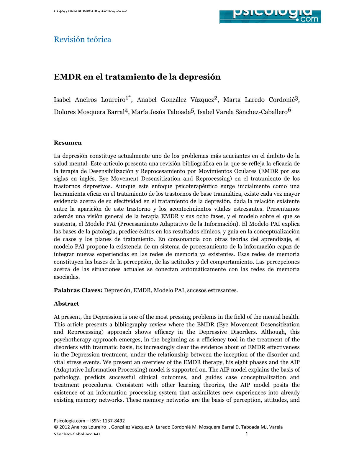 EMDR en el tratamiento de la depresión
