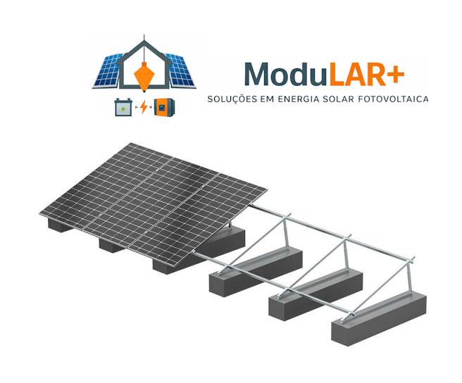 Suporte para 5 Paineis Solares