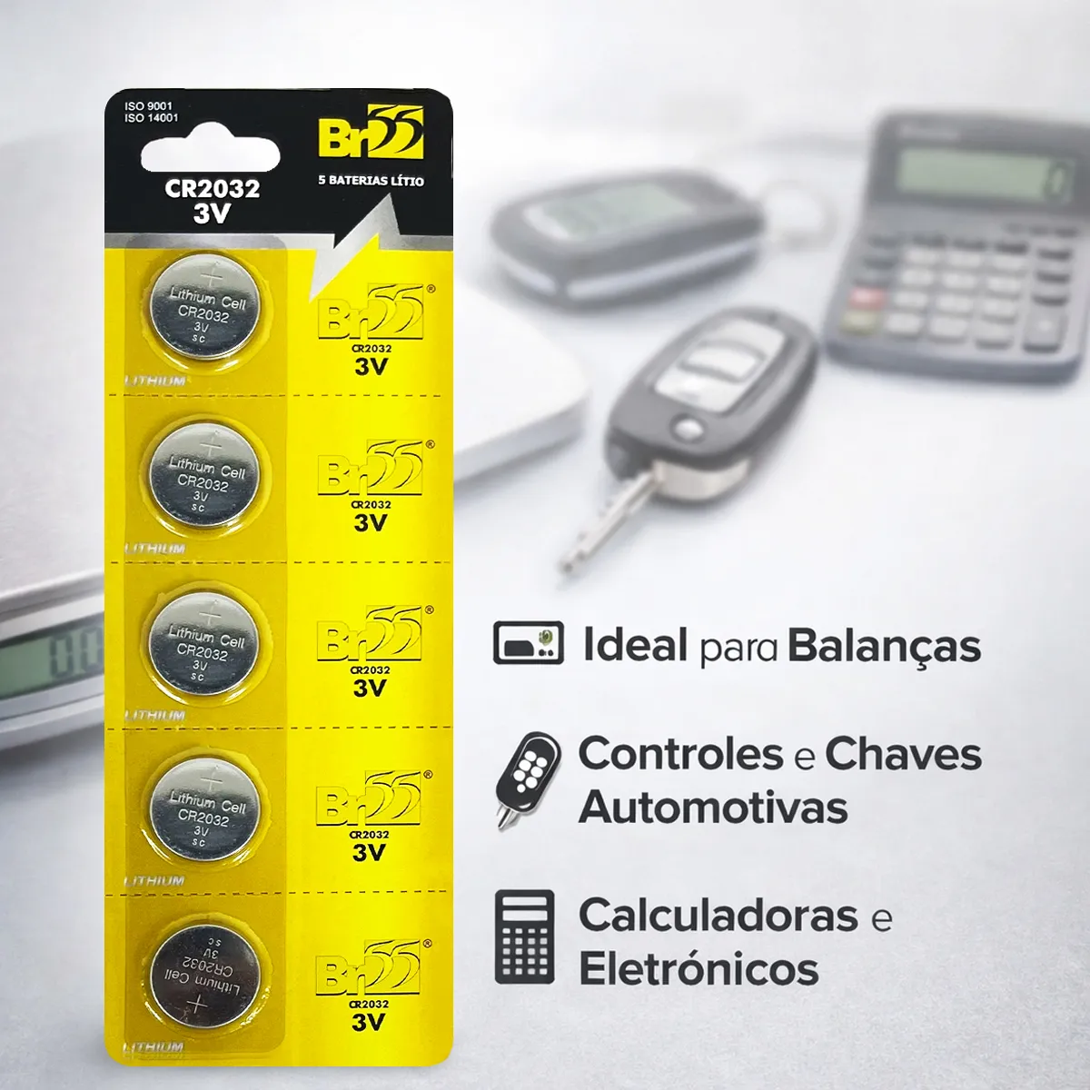 Bateria de Lítio CR2032 3V - unidade