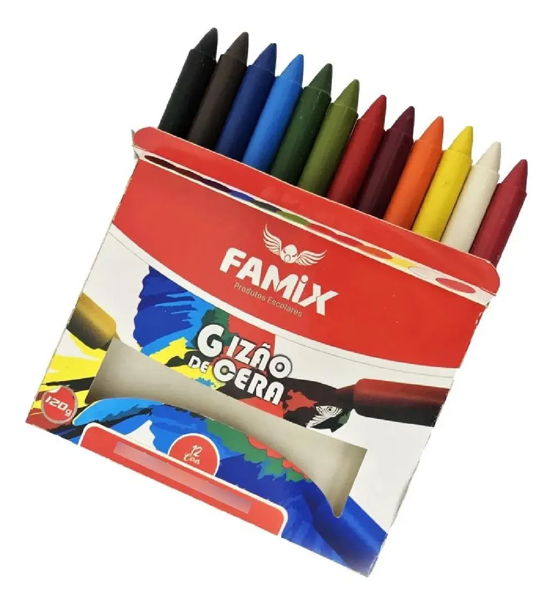 Giz de Cera FAMIX 12 Cores