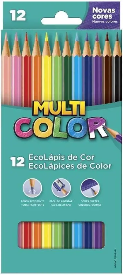 EcoLápis de Cor Multi Color 12 Cores
