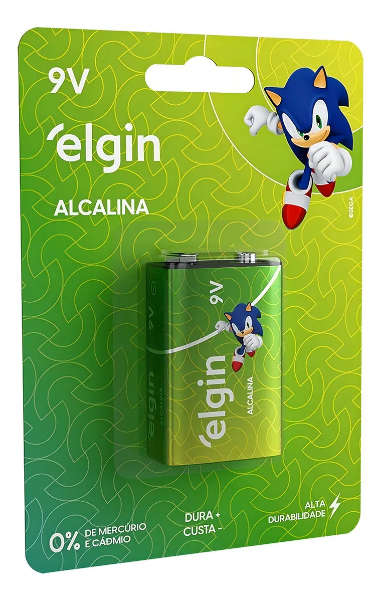 Pilhas Alcalinas Elgin 9V
