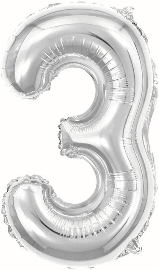 Balões de Números Metalizados 40cm