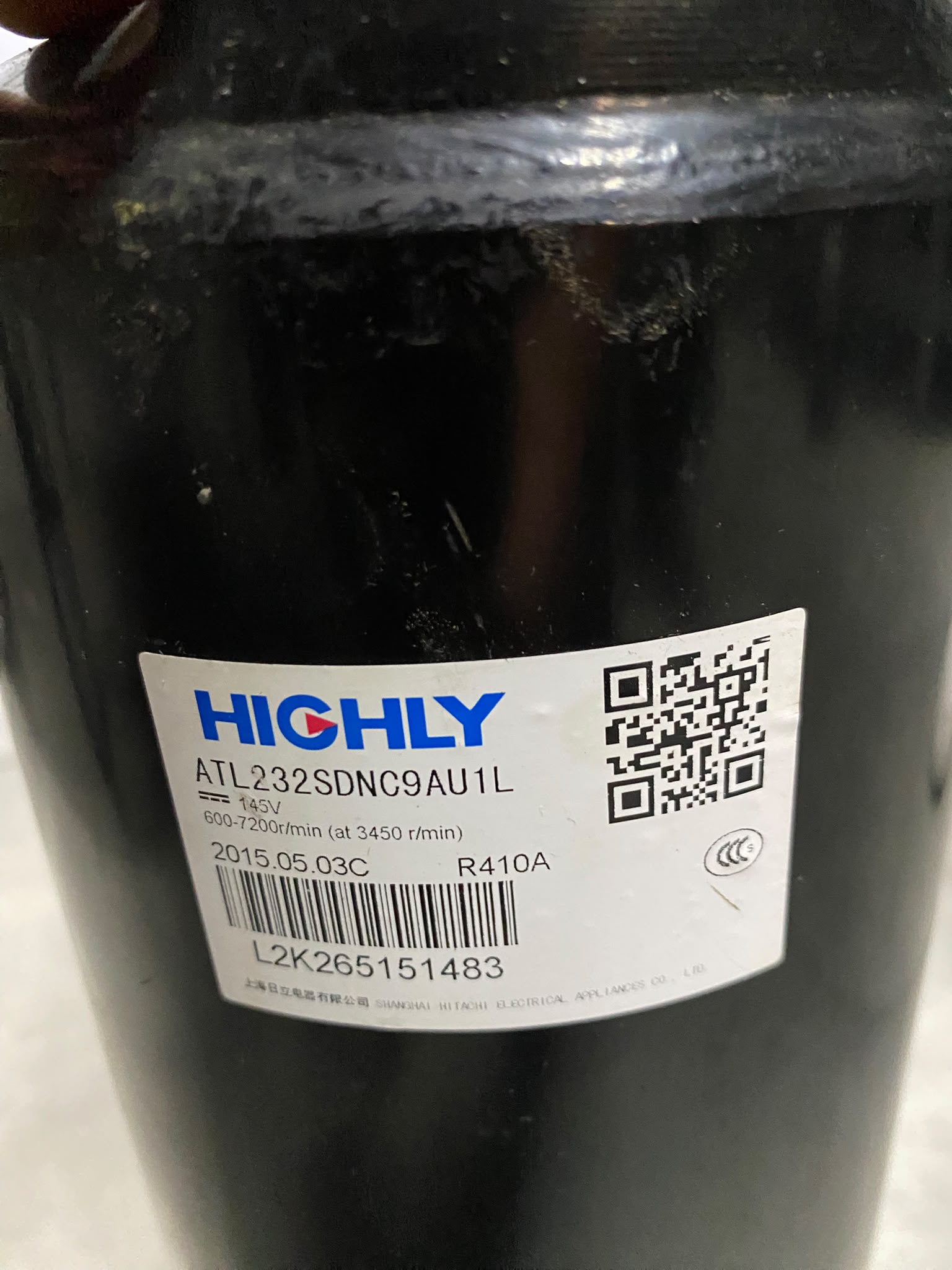 Highly ATL232SDNC9AU1L DC Inverter Rotary Klima Kompresörü | Orijinal Highly