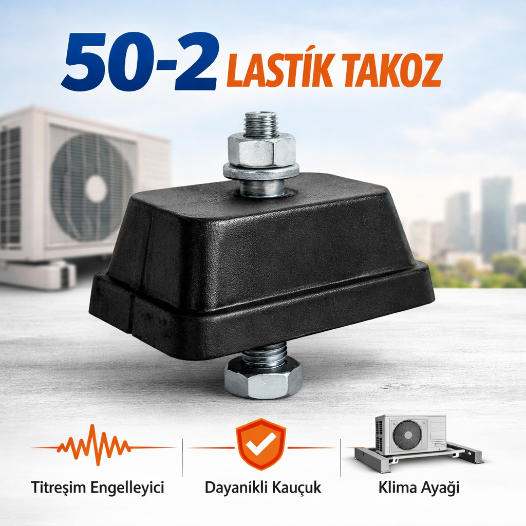 50-2 Lastik Takoz (Klima Ayağı) – Titreşim Engelleyici Kauçuk Takoz