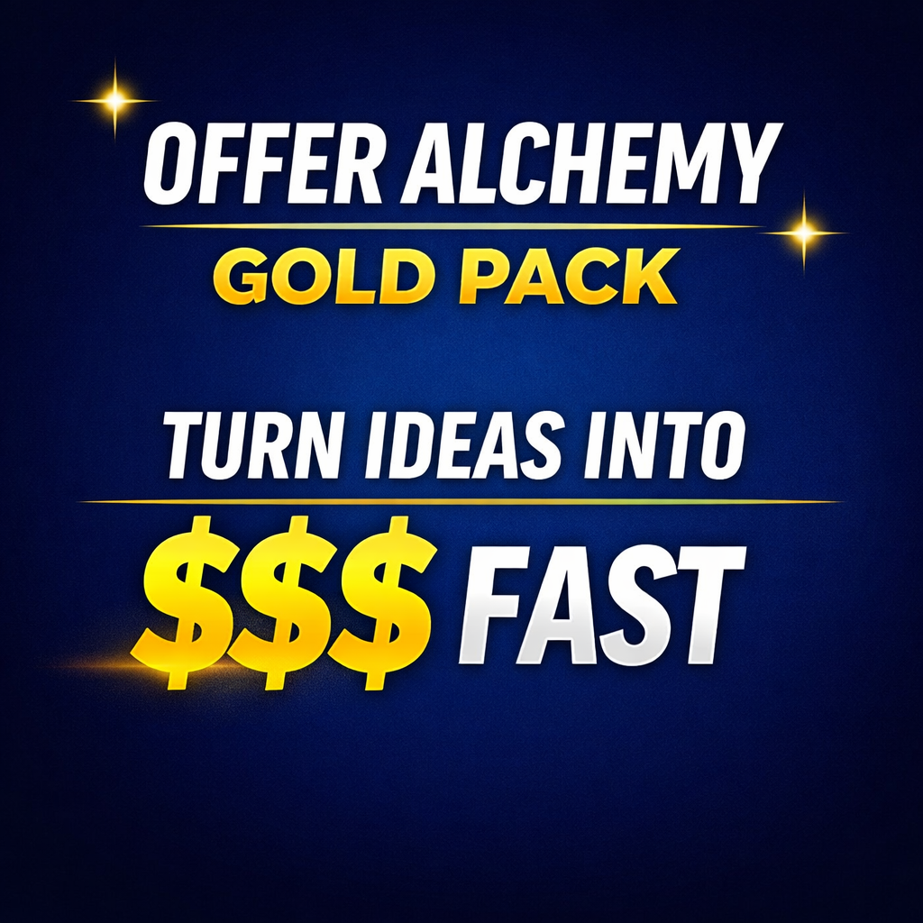 Offer Alchemy Gold Pack.Build a Recession-Proof Income With This Offer Pack