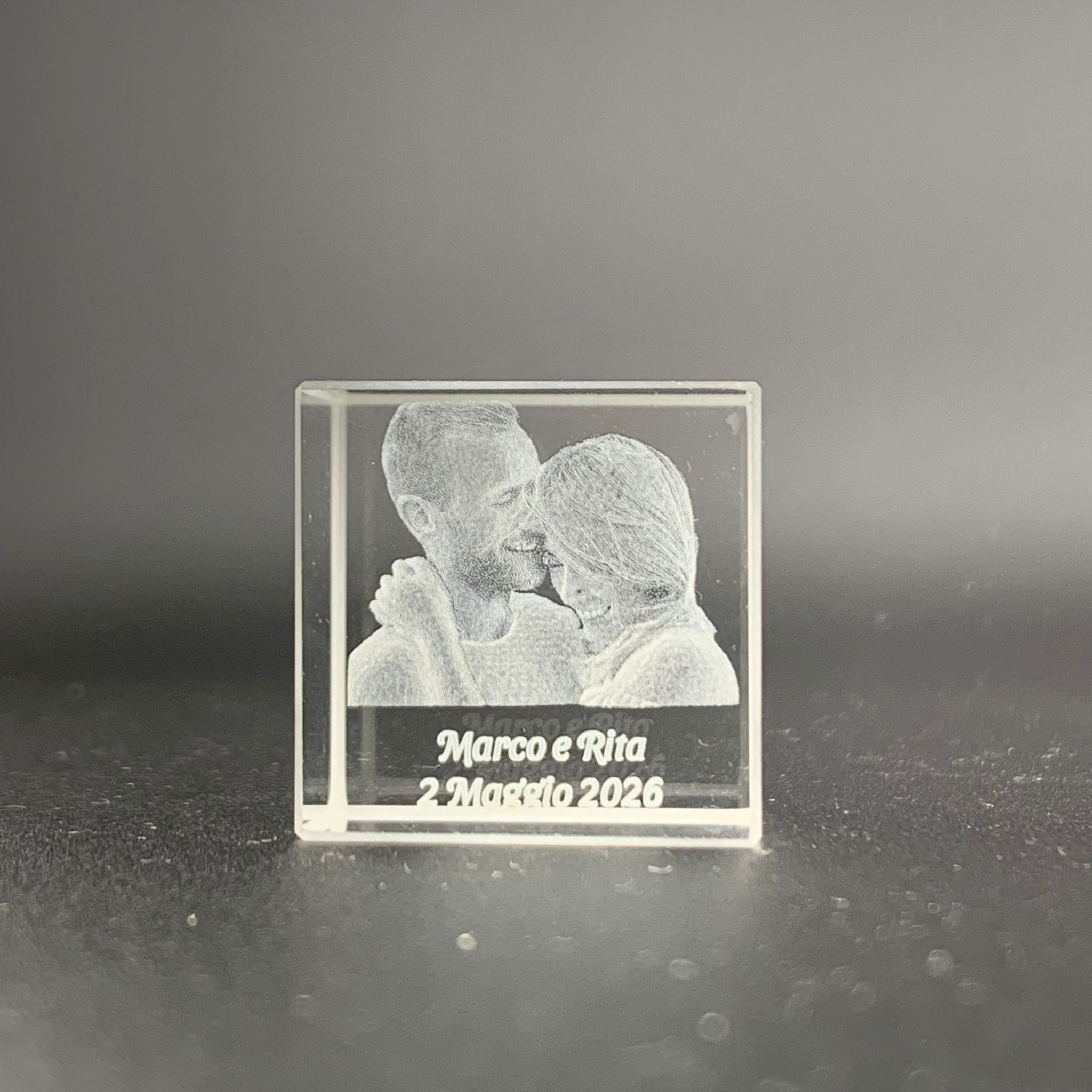 Cristallo 3D misura 3x3x3cm 