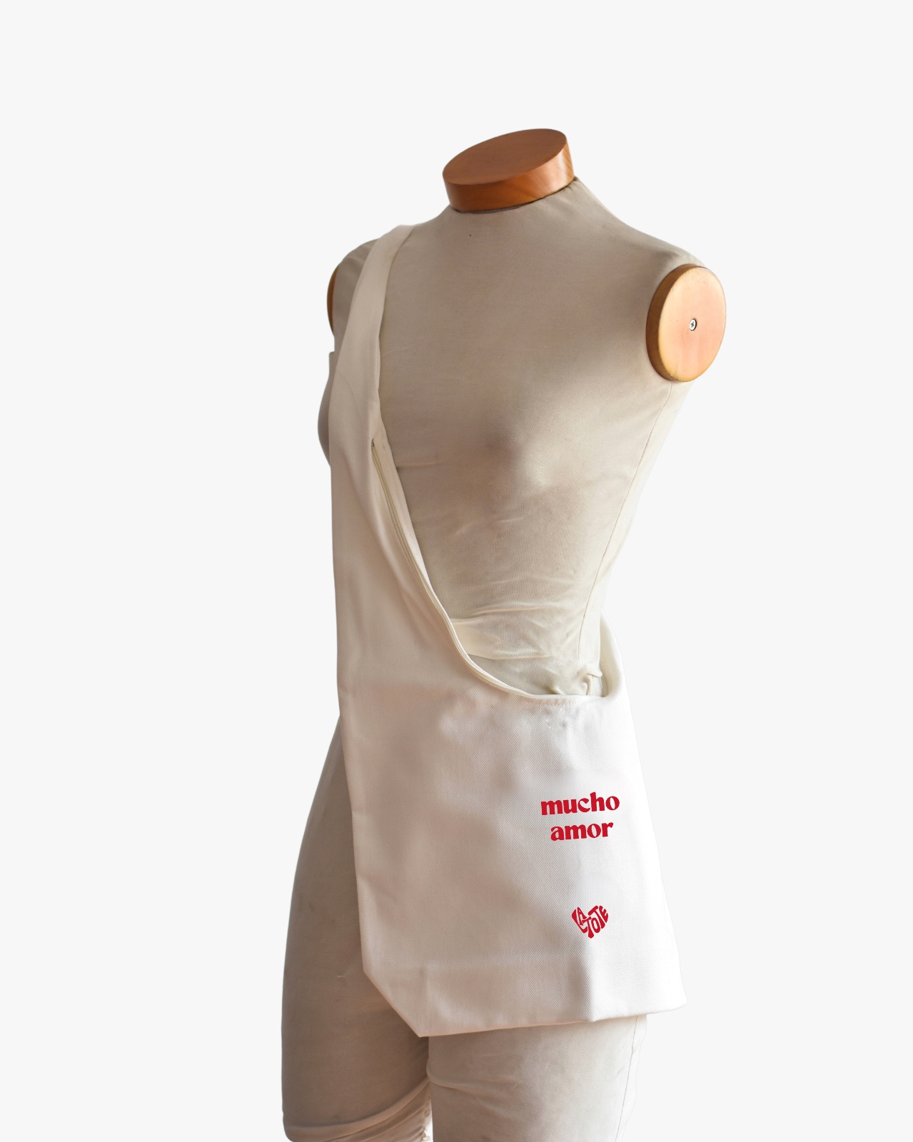 Bolso Terciado 'Mucho Amor' Hueso