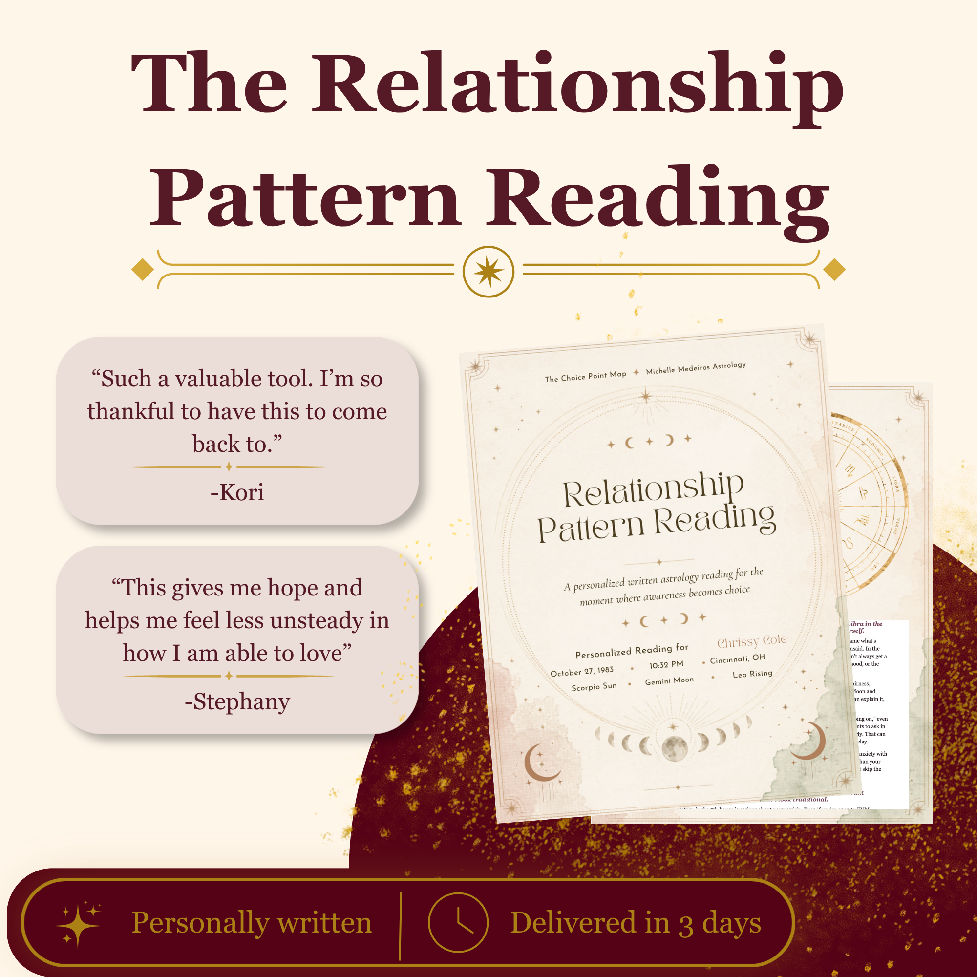 Relationship Pattern Reading - PDF delivered via Email