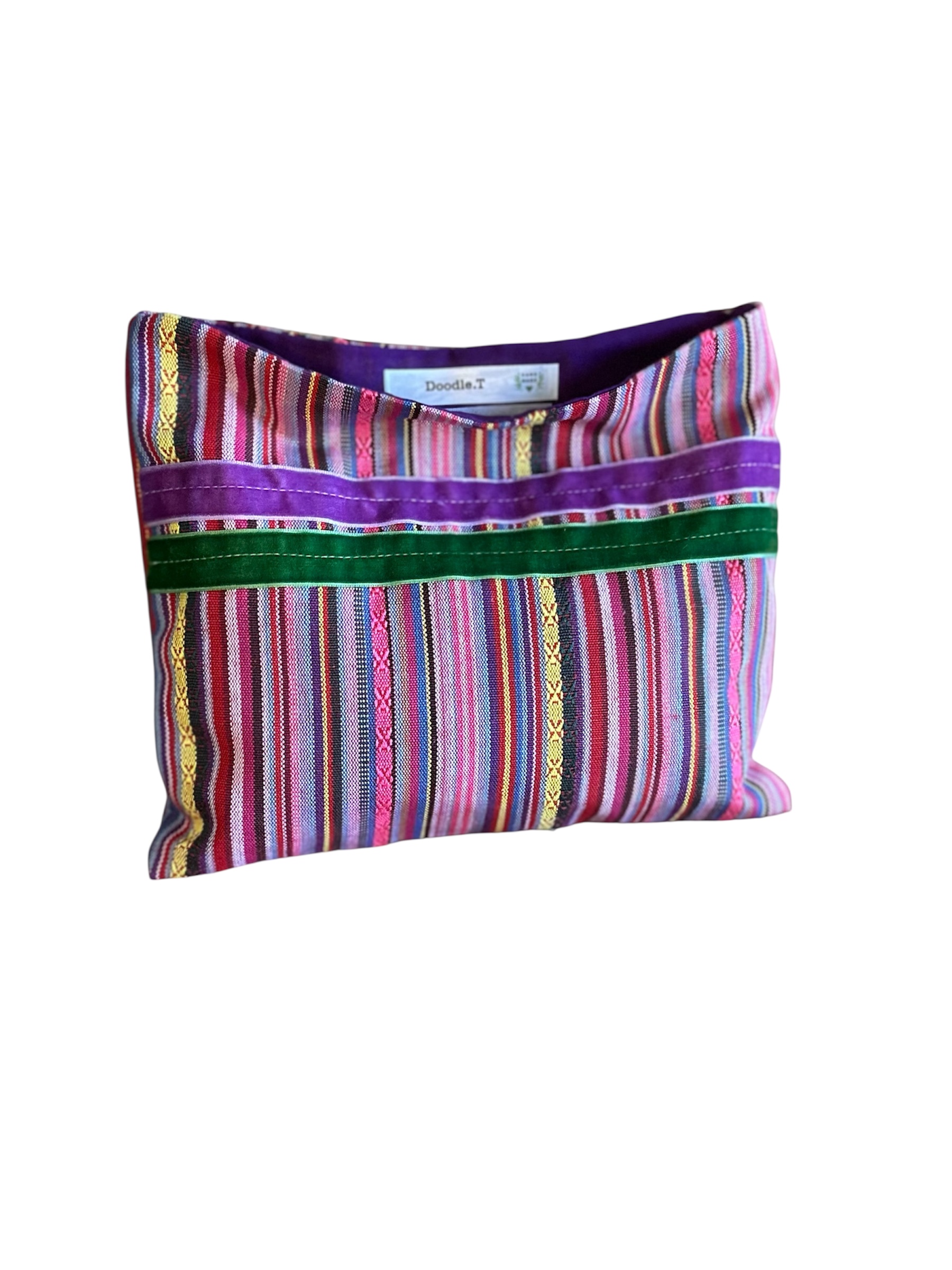 Bolsa de riscas com veludo