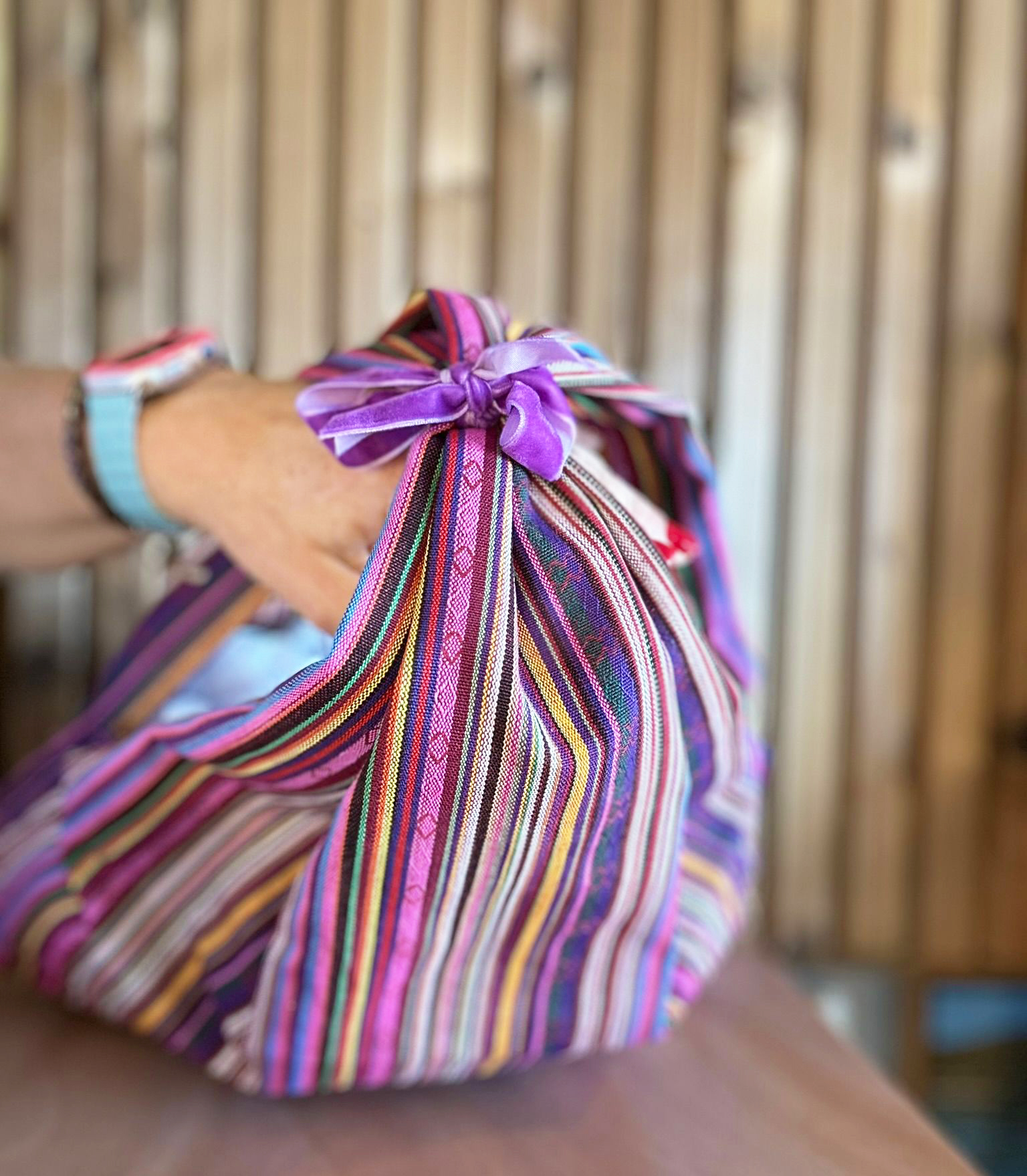 Saco de Algodão Listado