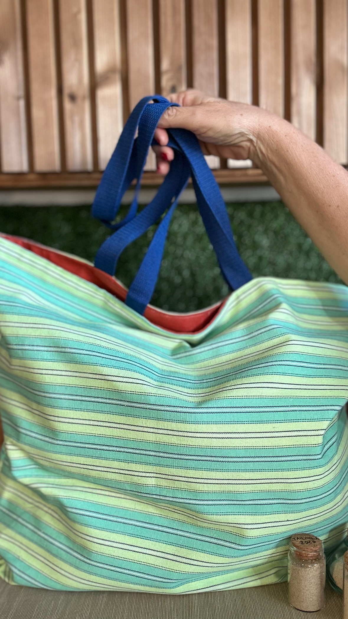 Bolsa de Listrada Verde