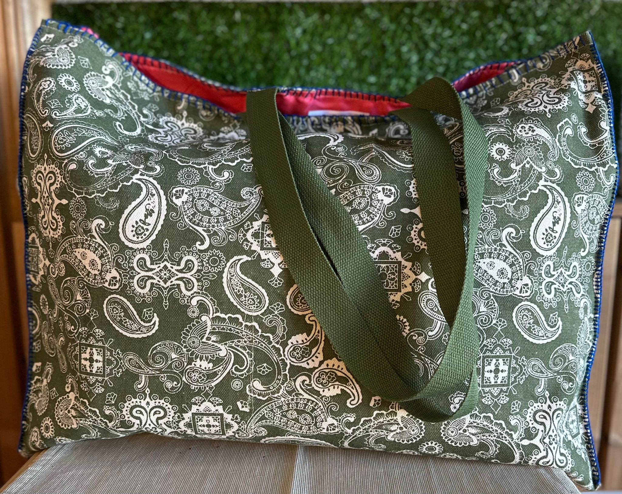 Bolsa de Ombro Estampada Verde