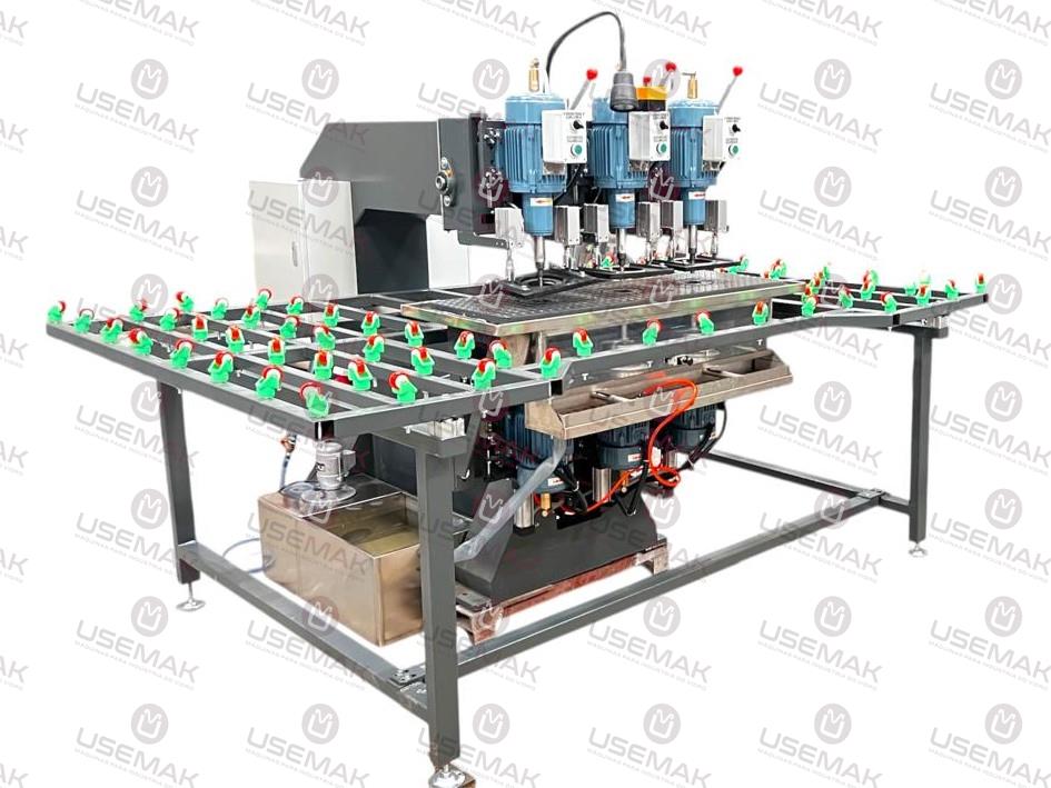 Furadeira Dupla Semiautomática Cabeçote Triplo