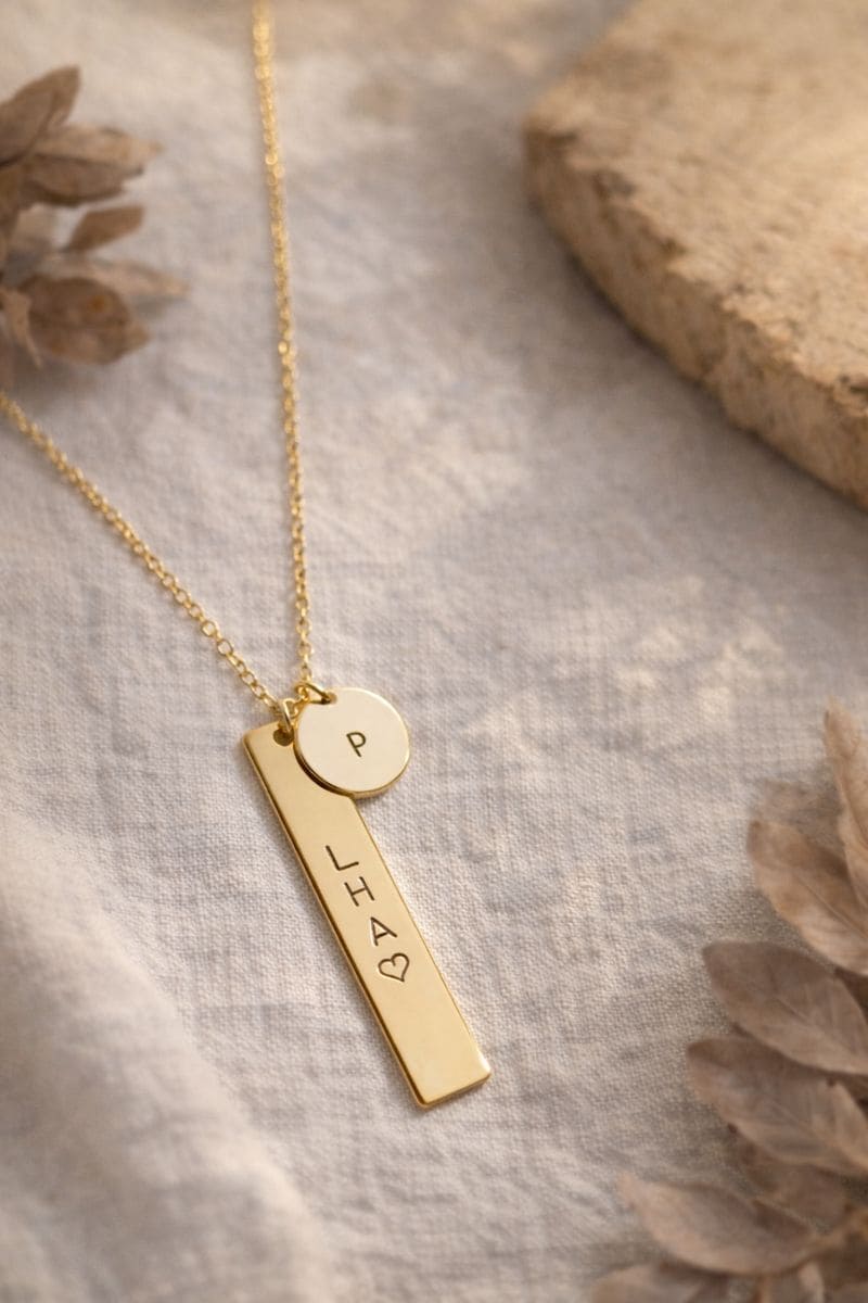 Collar personalizado doble dije