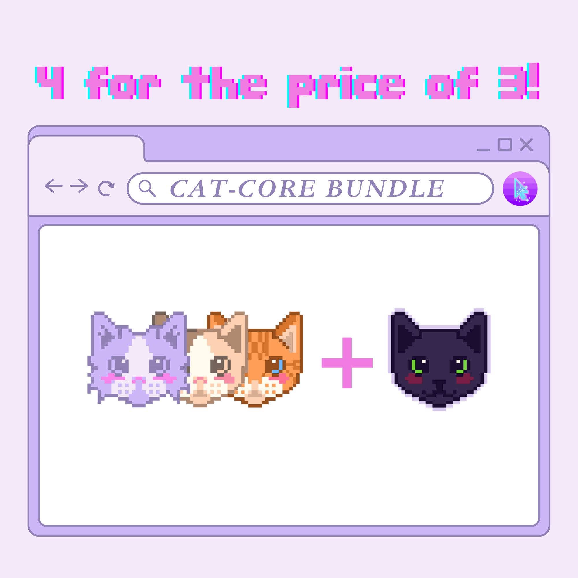 cat-core animated cursor BUNDLE - full aesthetic packs of all 17 states