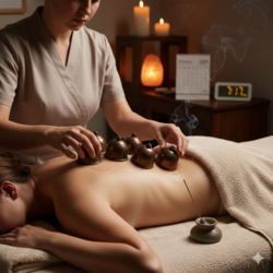 Masaje descontracturante con ventosas