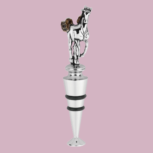 Silver Horse Wine Stopper