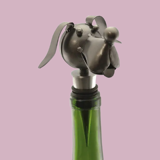 Dog-Shaped Metal Wine Bottle Stopper