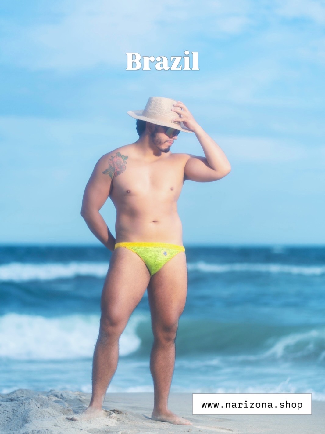 Brazil theme knitted swimsuit 