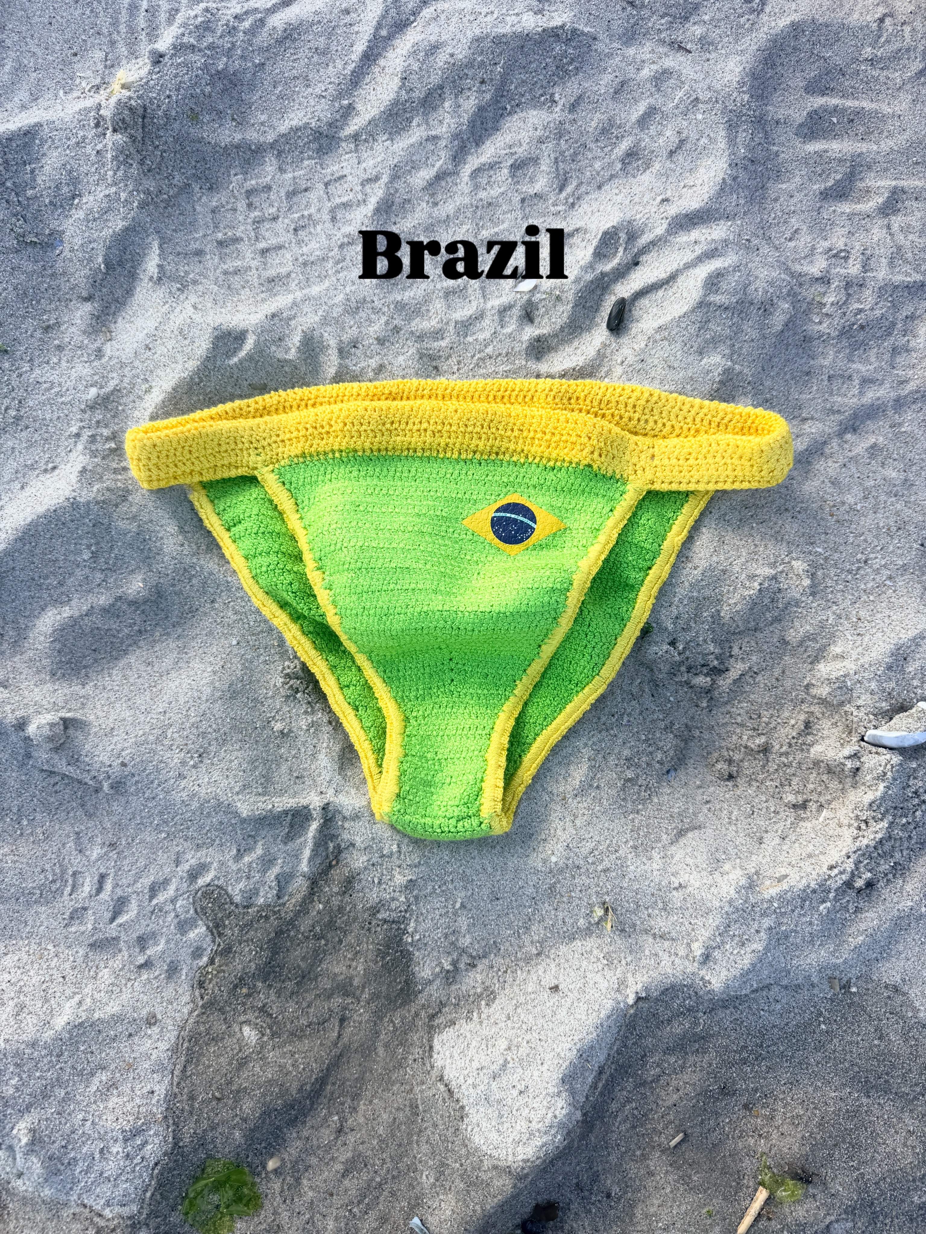 Brazil theme knitted swimsuit 