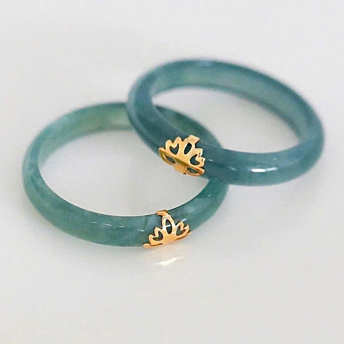 Anillos de jade verde