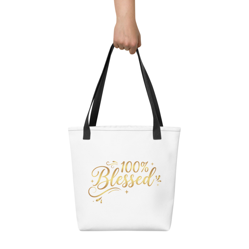 100% Blessed Tote bag