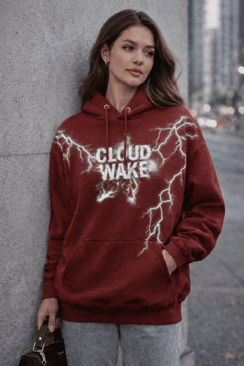 Sudadera Color Vino Cloud Wake (Mujer)