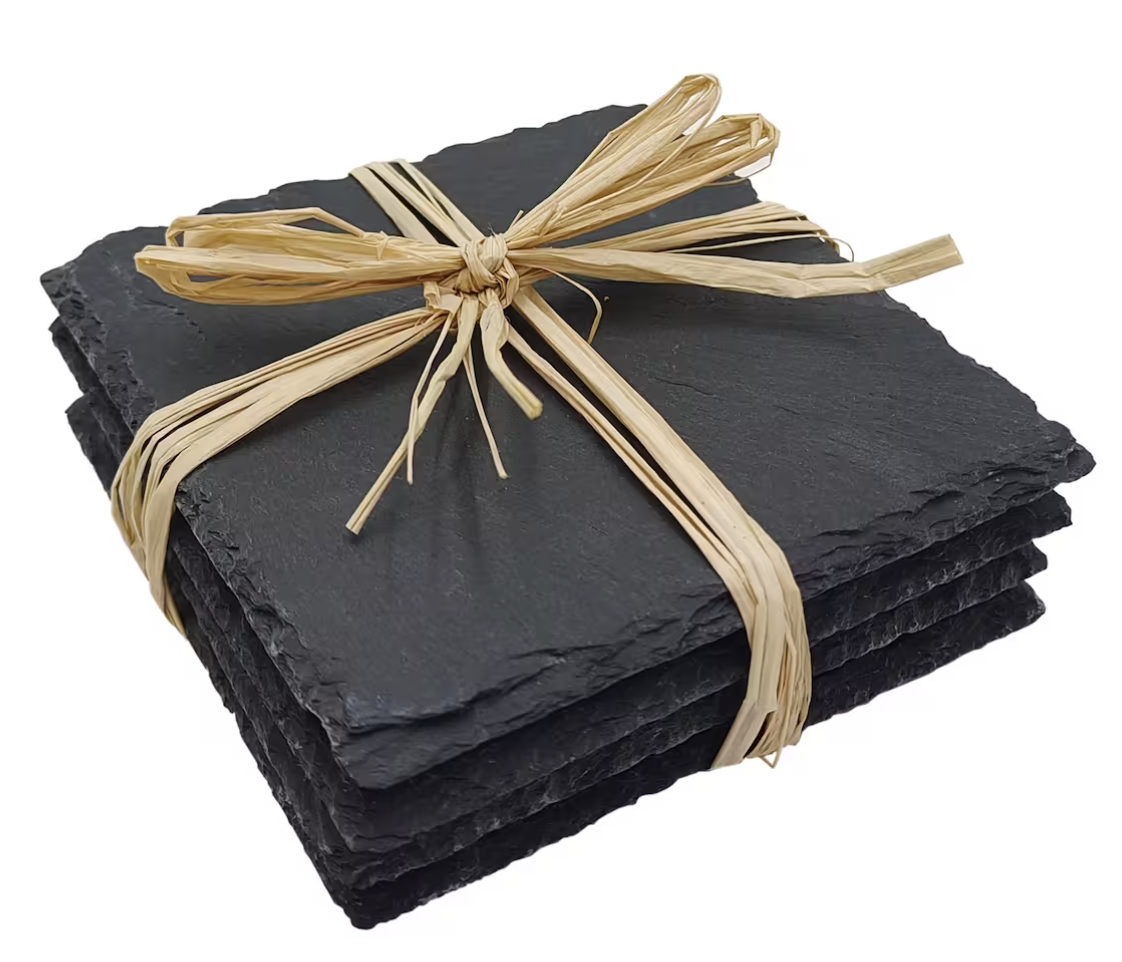 4" Rock Slate Coasters