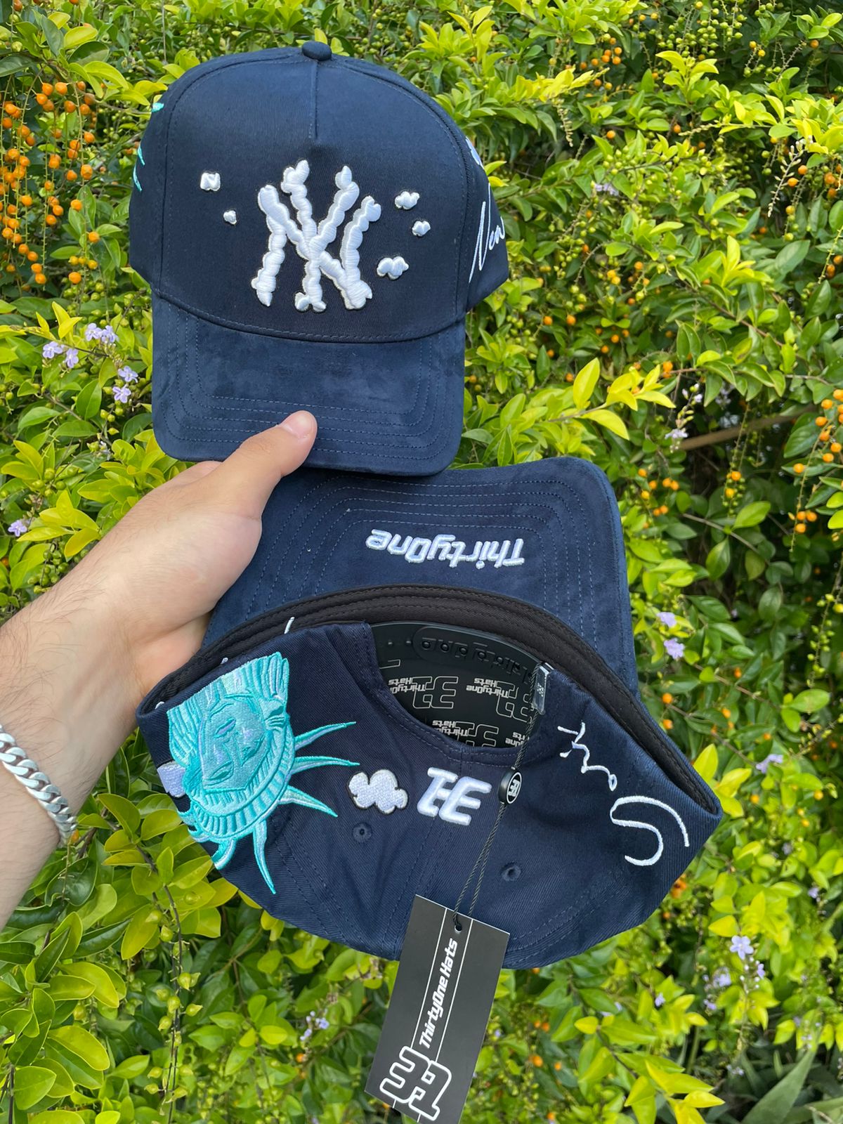 Gorra Thirty One Hats Aniversario New York Original Azul Oscuro