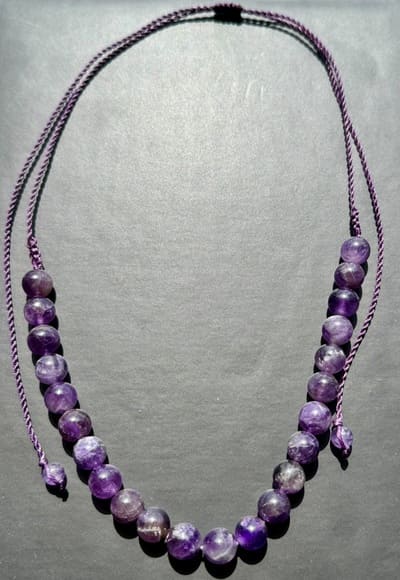 Collar ajustable de amatistas 