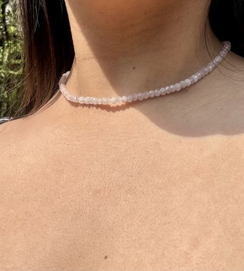 Collar de Cuarzo Rosa