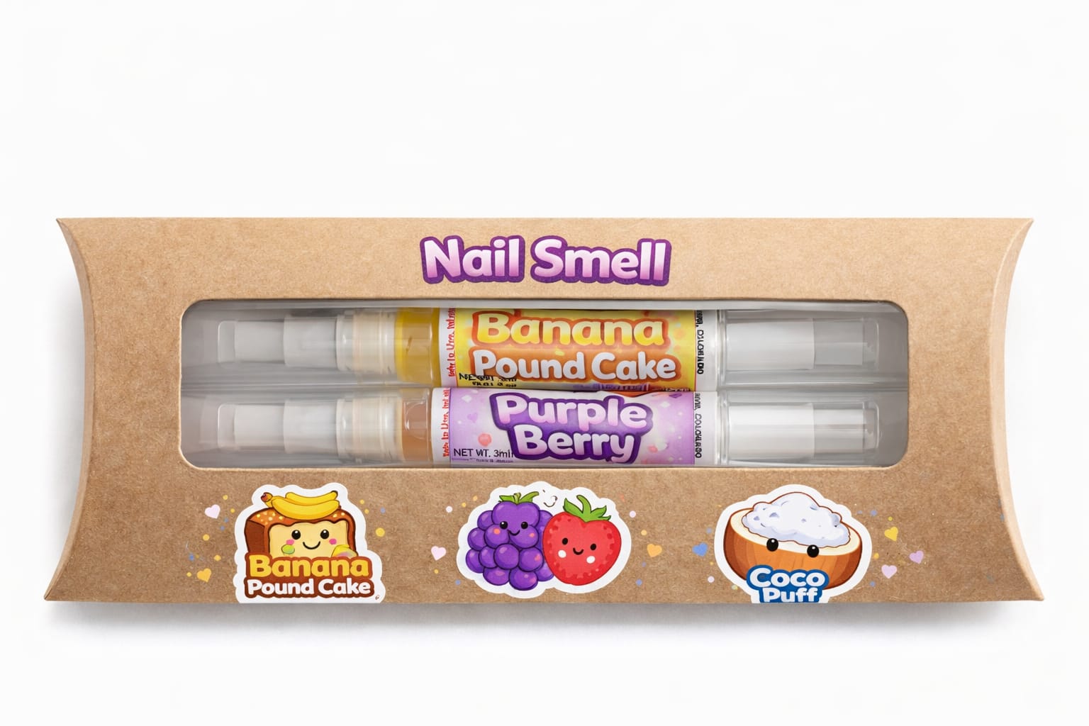Nail Smell: Senscory-Friendly Scent Pens for Kids - 3 Pack Plus Bonus Nail Stickers