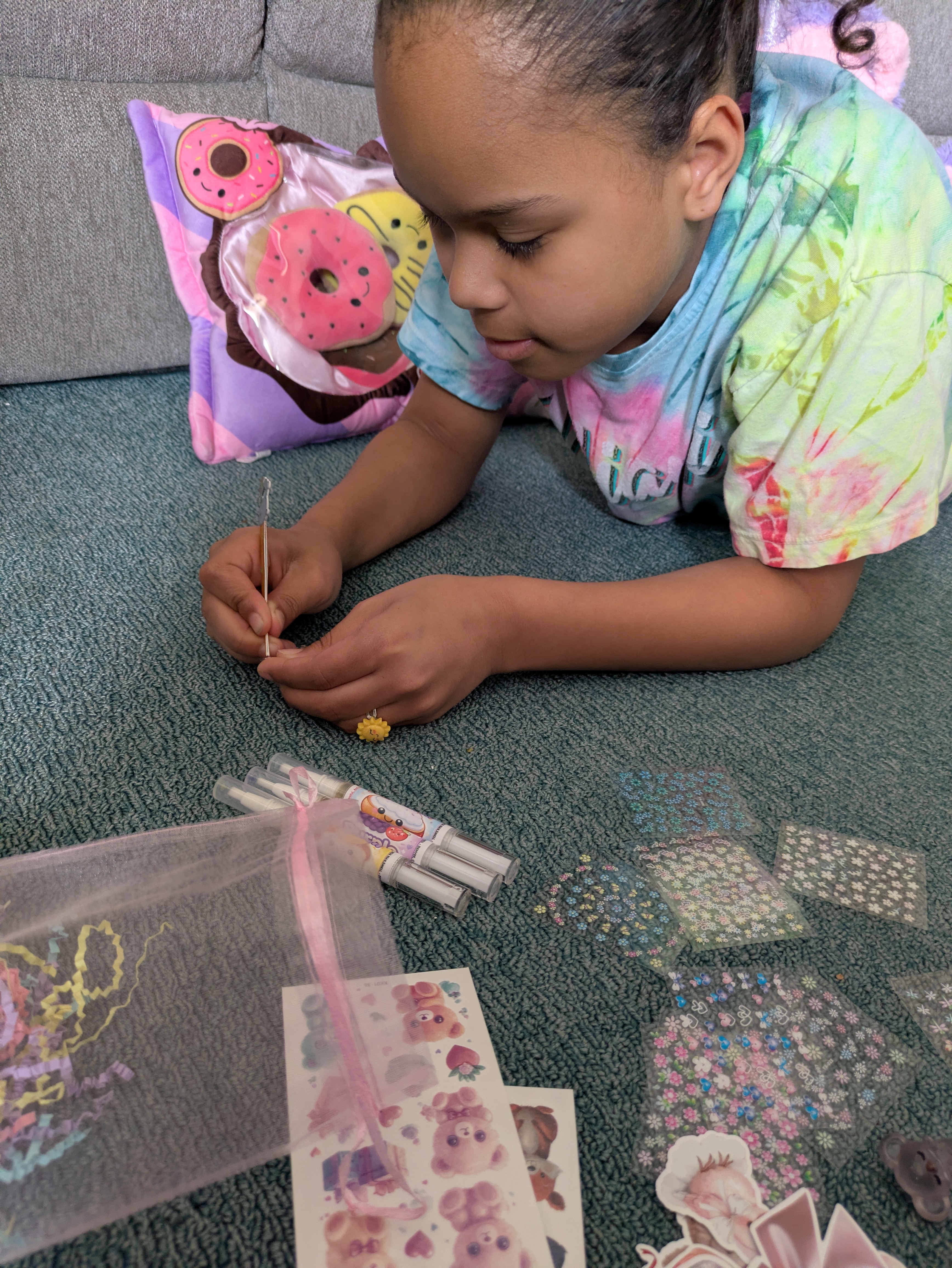 Nail Smell Gift Kit::: 3 Scent Pens · Nail Stickers · Tattoos · Cute Tweezers · Mystery Glow Figurine & More... Perfect Gift