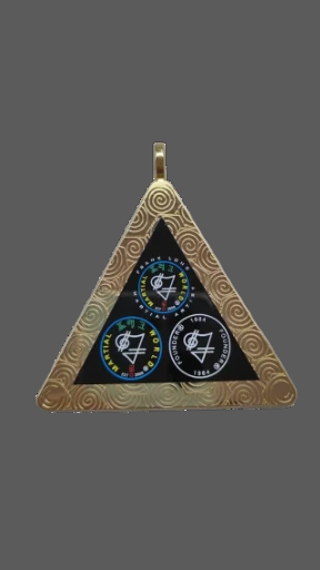 12 - Metal Triangle Medallion