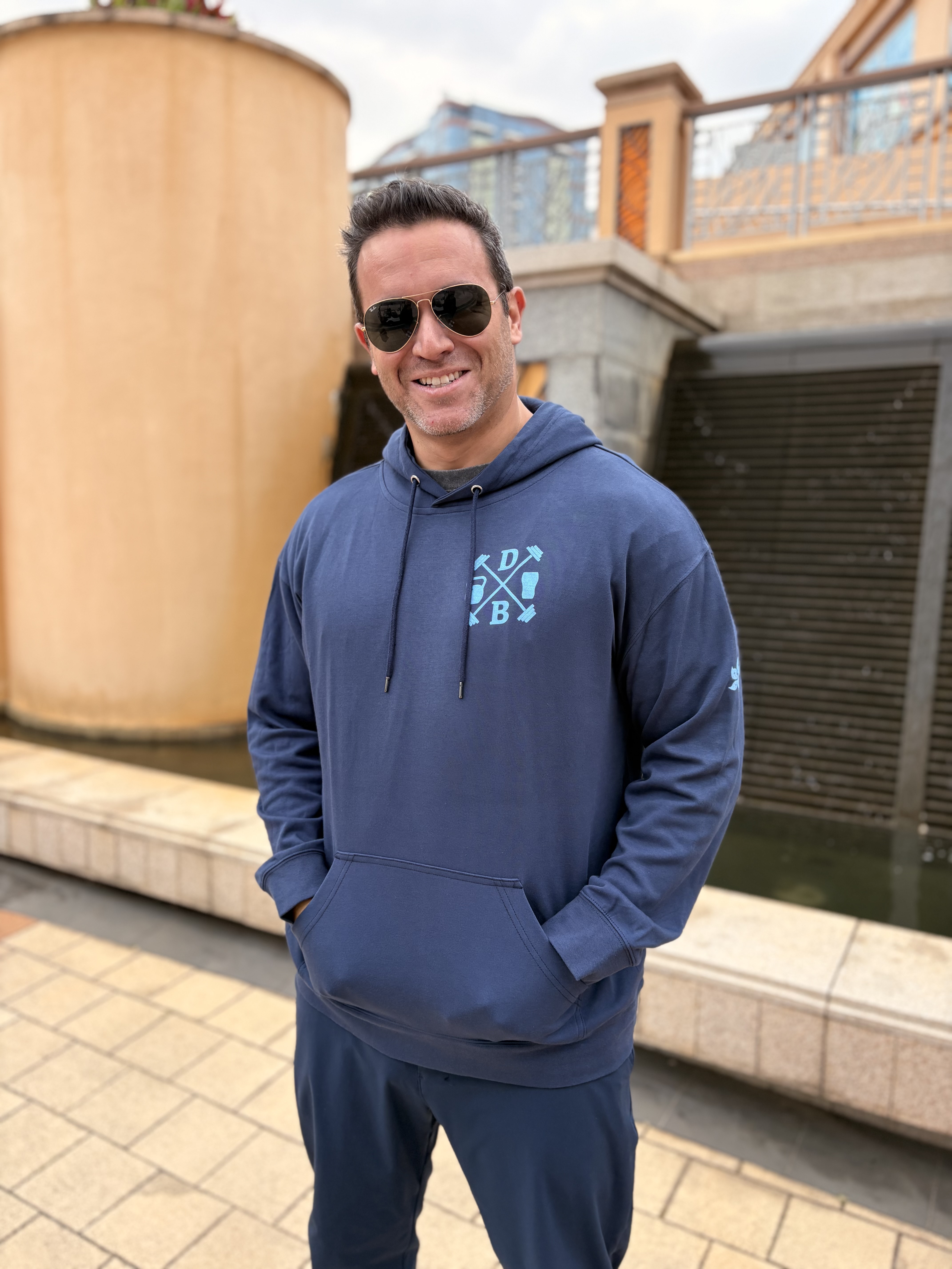 Navy Blue Casual Hoodie
