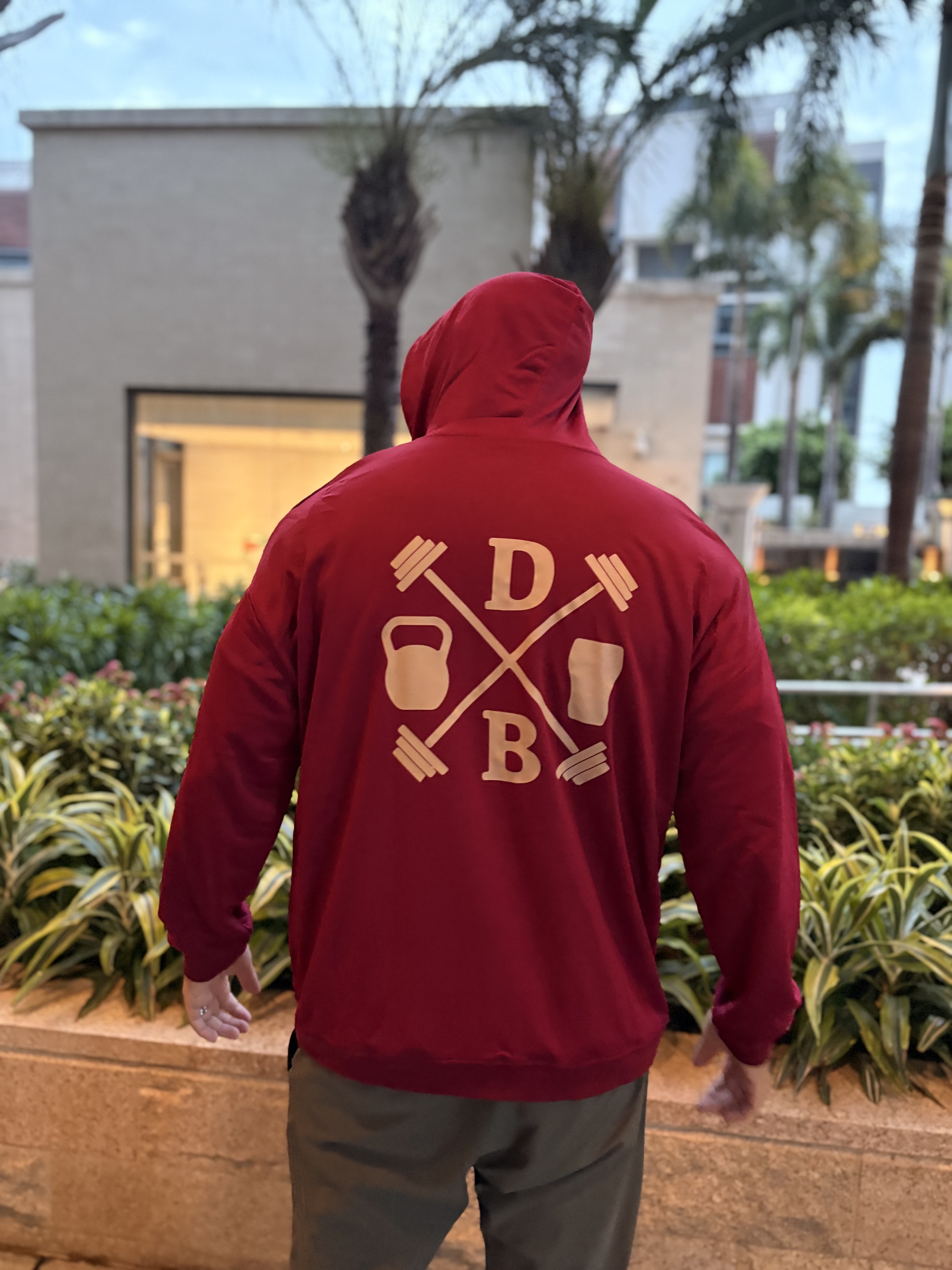 Deep Red Zip-Up Hoodie