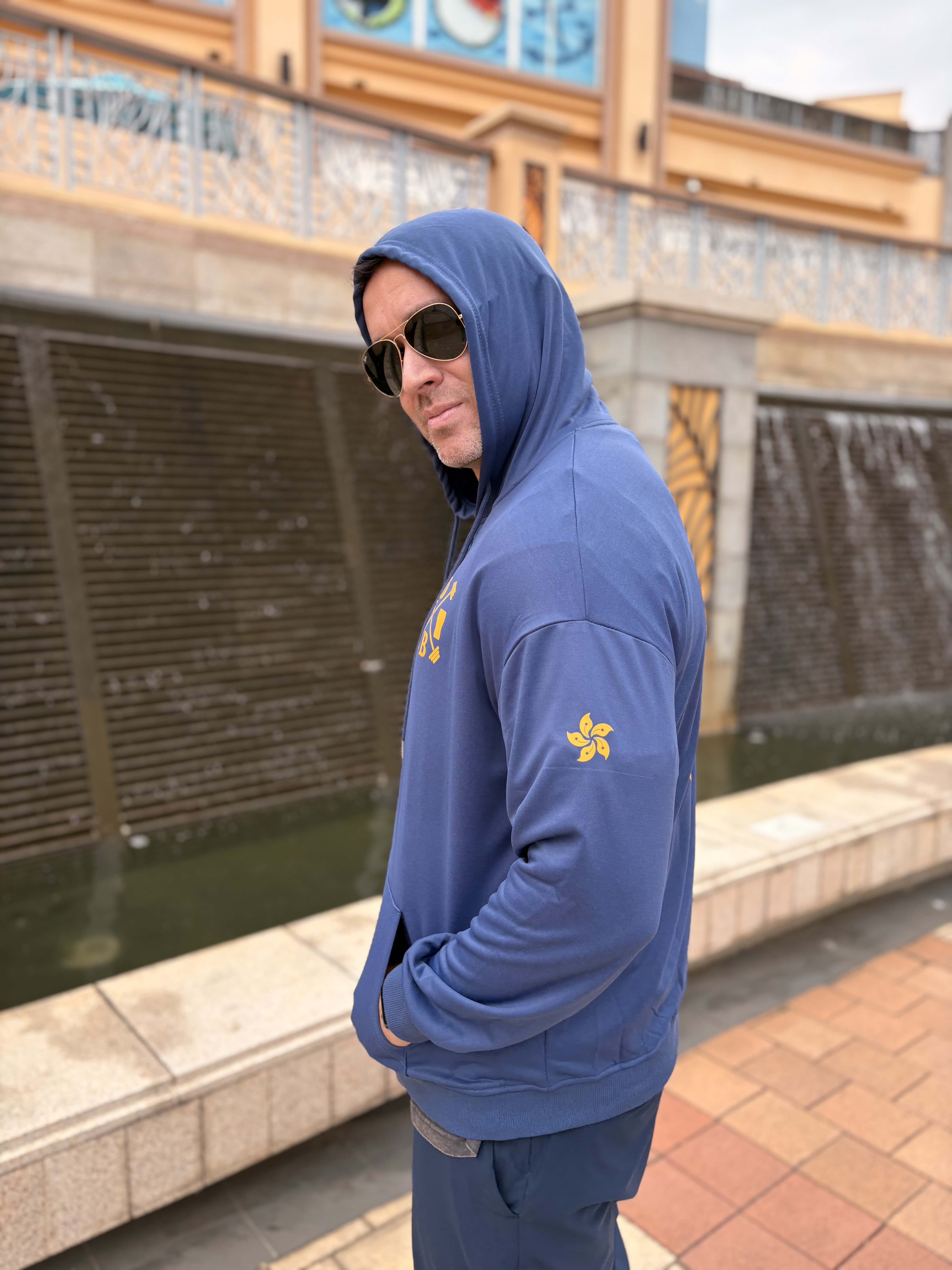 Navy Blue Zip-Up Hoodie