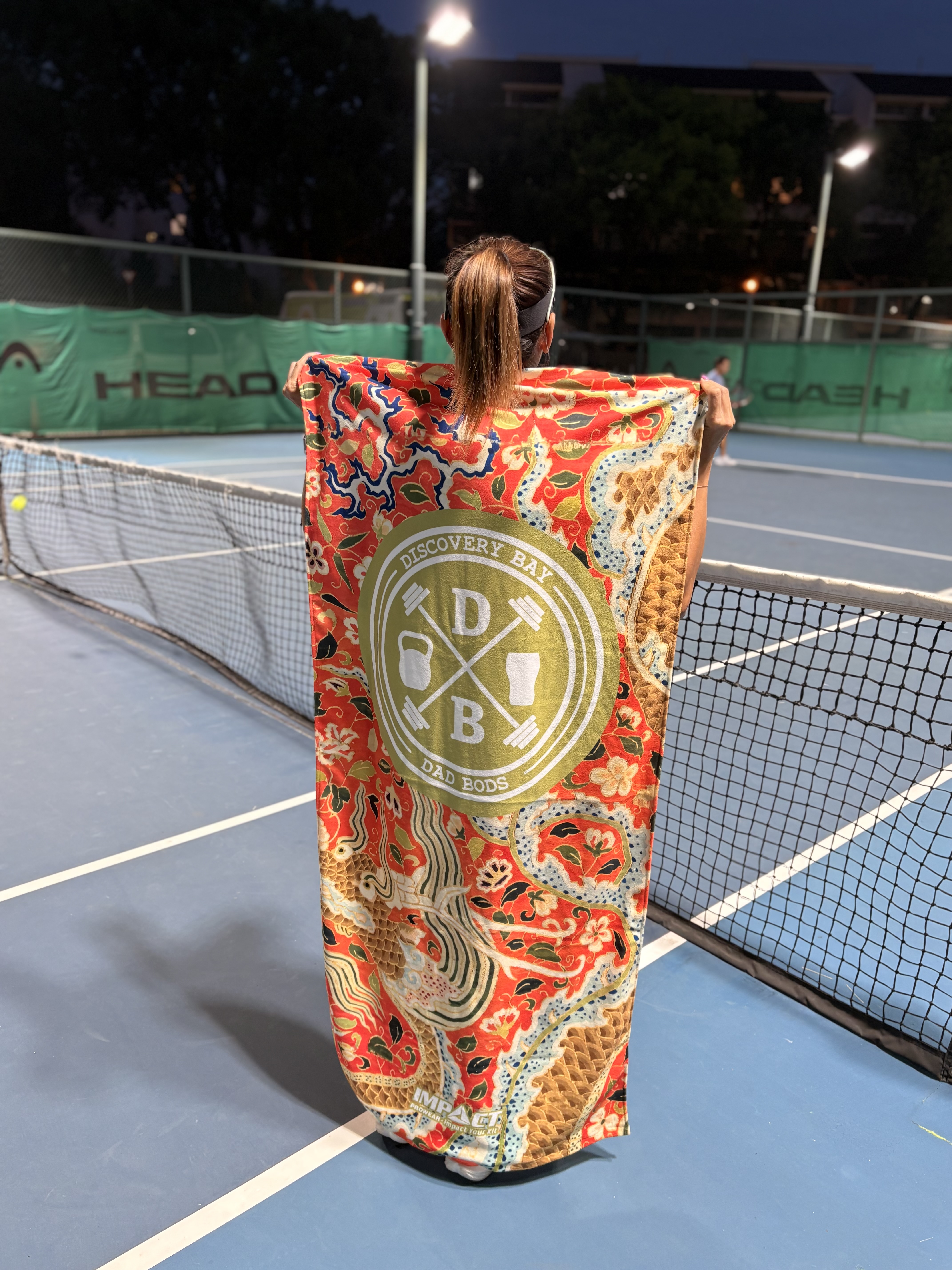 HK Dragon Patterned Beach Towel