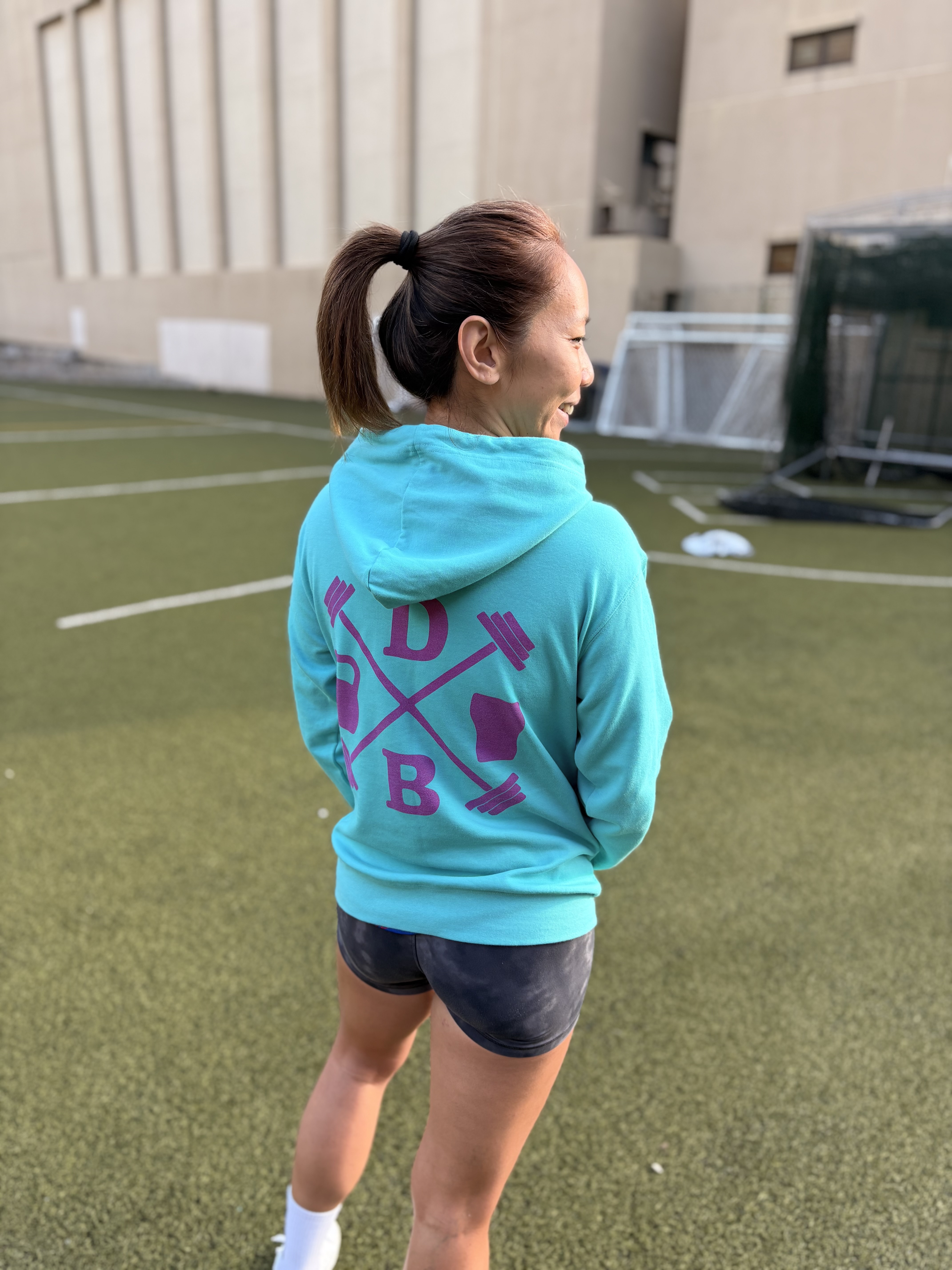 Turquoise Casual Hoodie