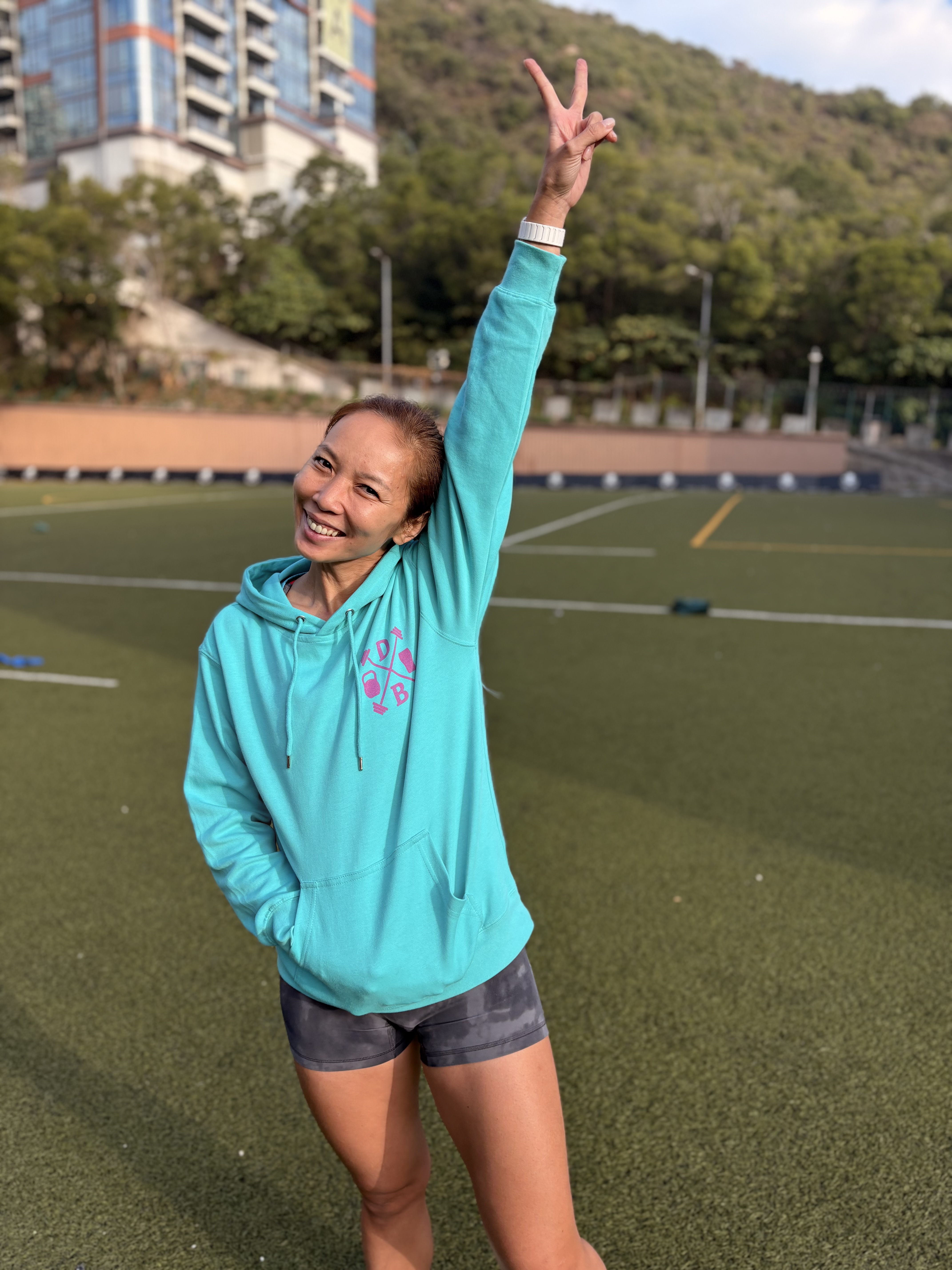 Turquoise Casual Hoodie