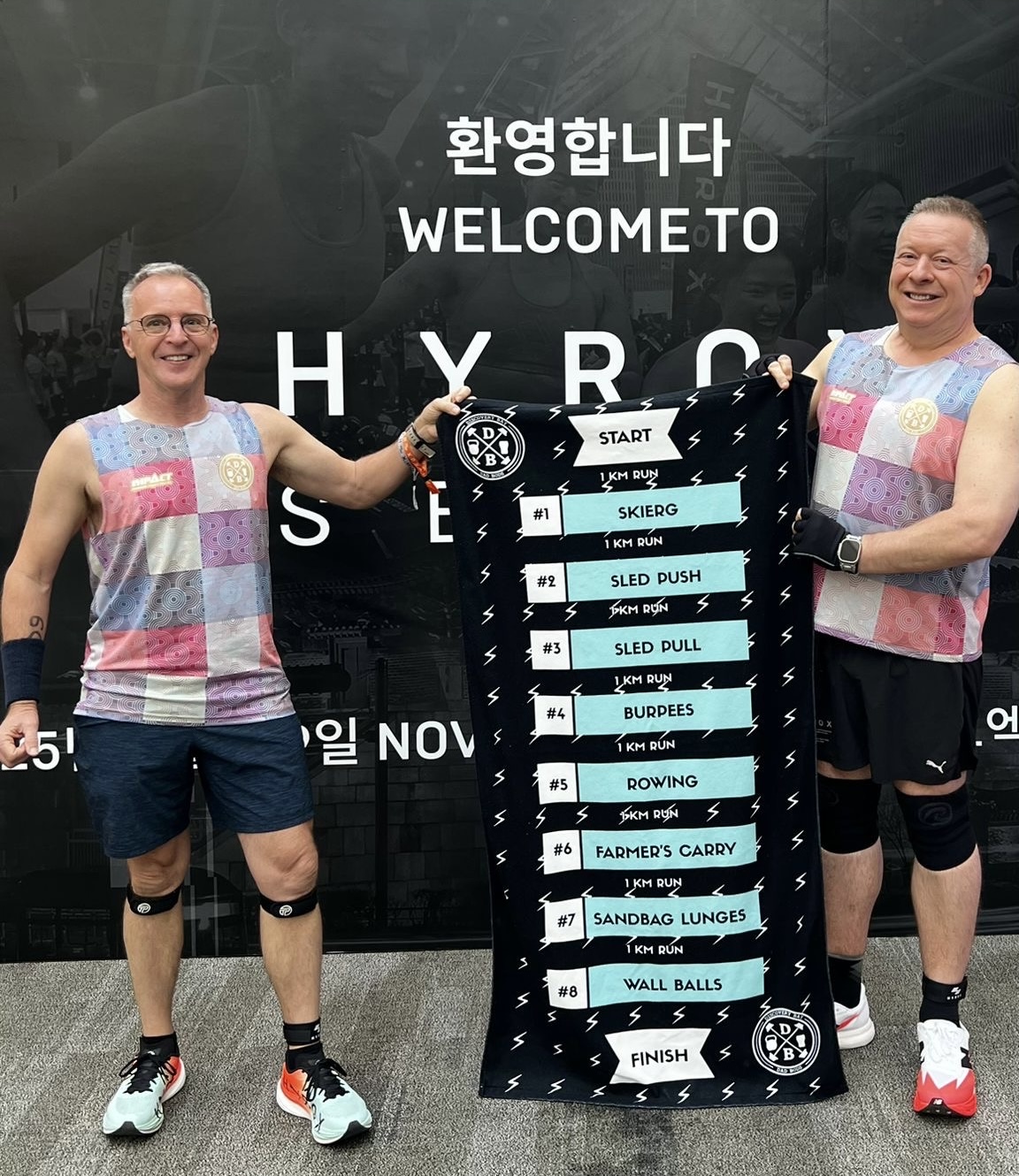 Fitness Workout Challenge Towel - HYROX Stations 