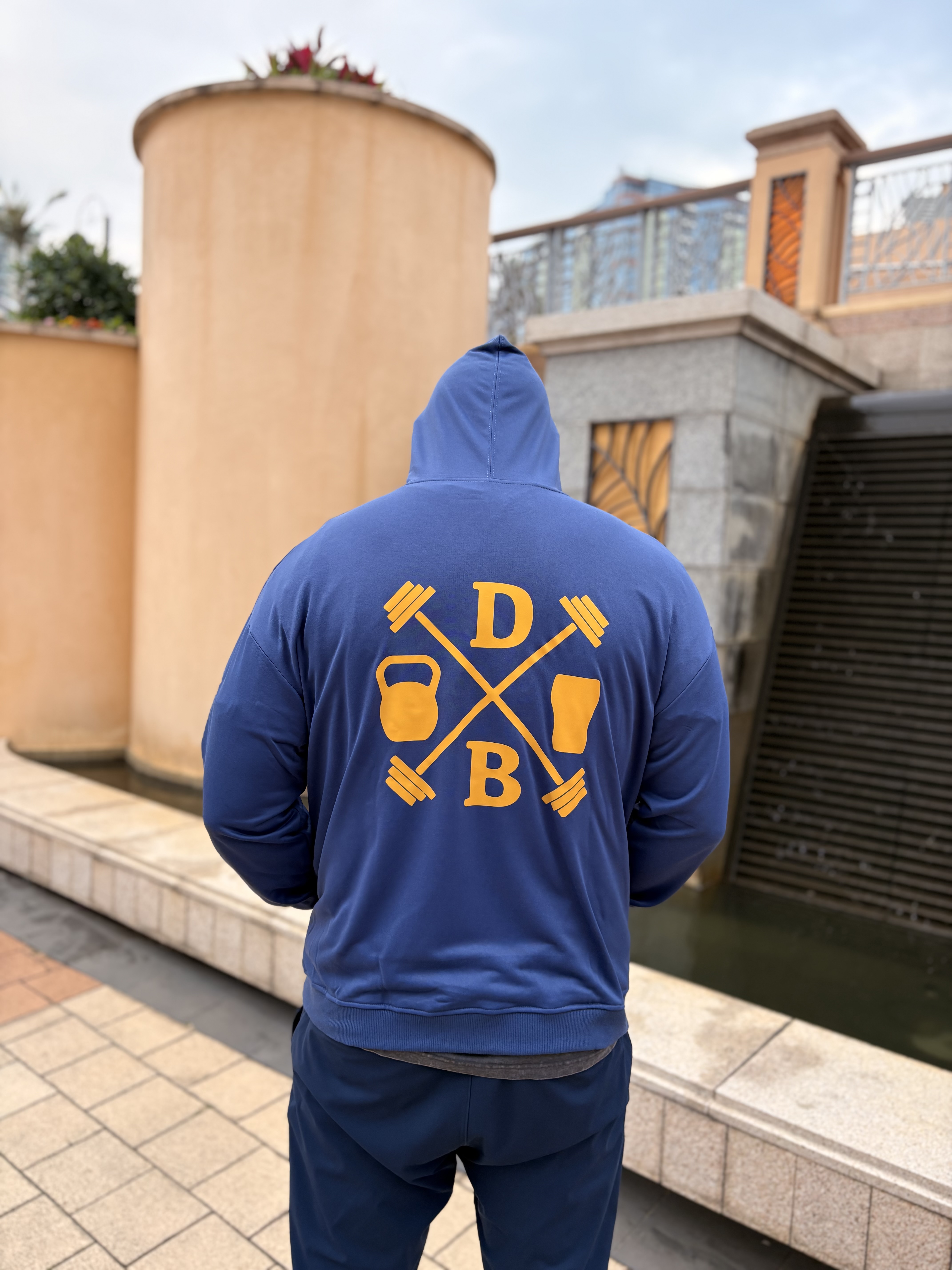 Navy Blue Zip-Up Hoodie