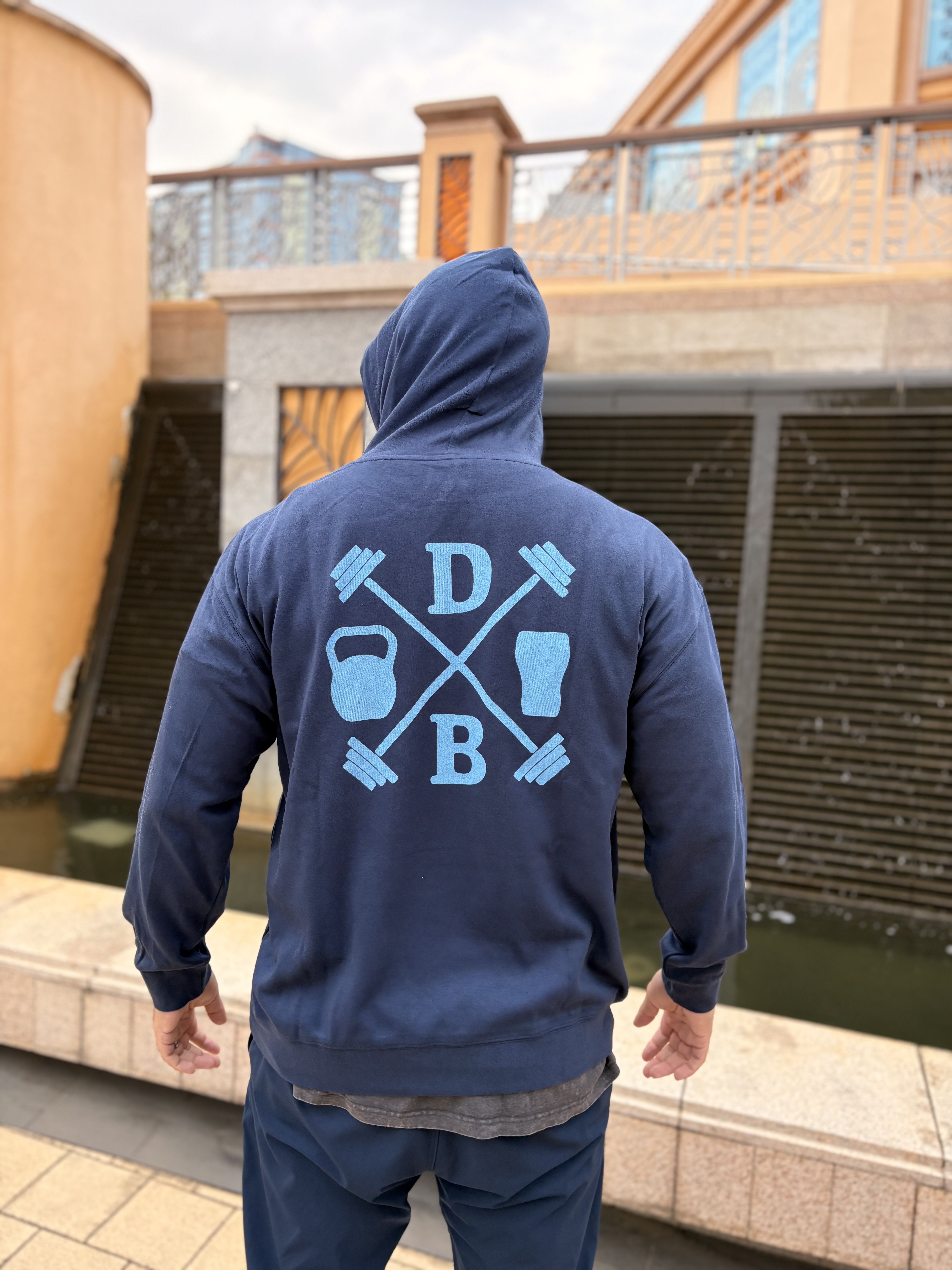 Navy Blue Casual Hoodie