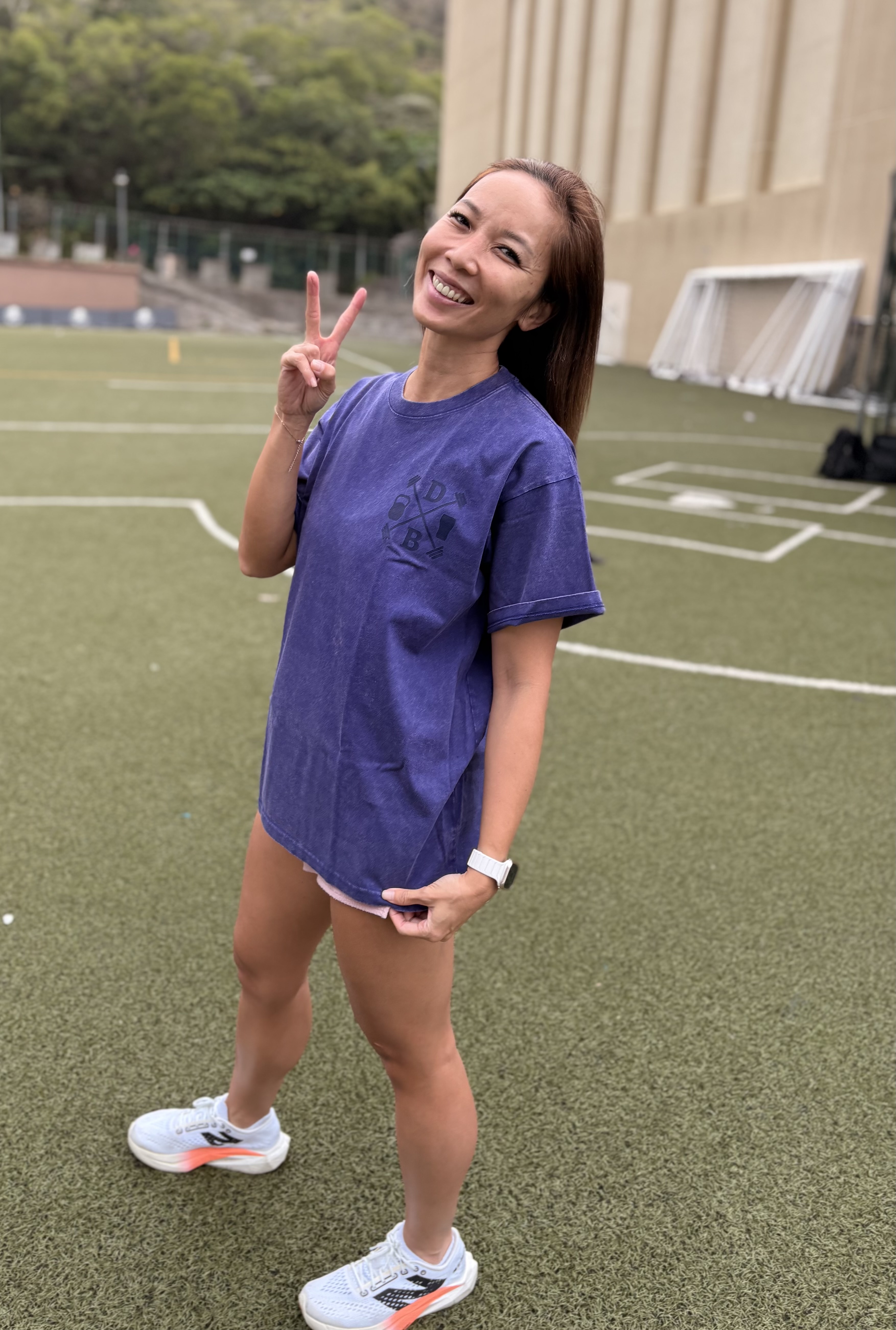 Casual Purple Oversized T-Shirt